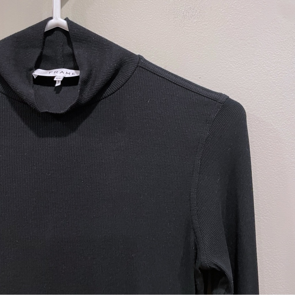 Frame Denim Rib Mock Neck Top - Picture 6 of 13